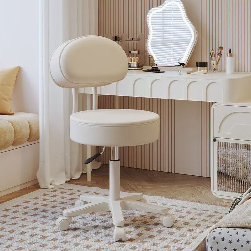 Office Furniture Set - ホームメイクアップチェア、360度回転＆昇降機能付きホイールセット付きレジャーチェア、厚手生地のオフィスチェア
