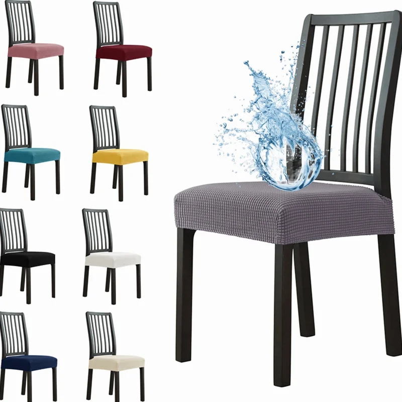 Visitor Chair Padded - 防水椅子カバースパンデックスジャカード椅子パッドクッション調節可能なカバーダイニングルーム布張り椅子ケースシートカバー 2024