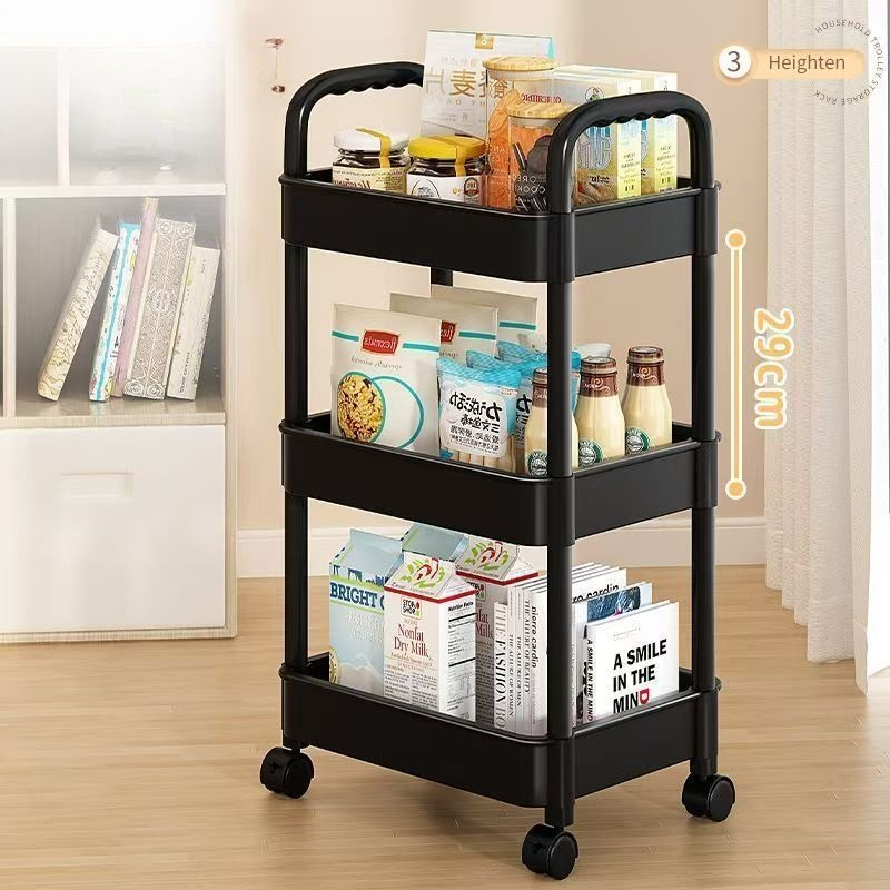 キッチン多機能ローリングカート、3/4/5段モバイル収納棚、 - Book Cart Rolling のレビューと価格