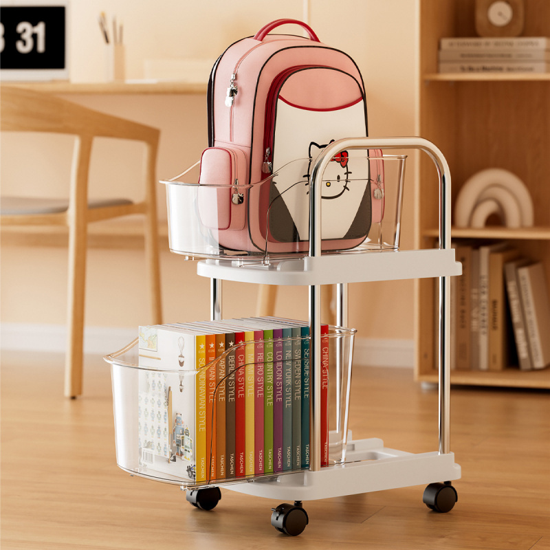 ローリング収納カート プラスチック製モバイルオーガナイザー  - Book Cart Rolling のレビューと価格