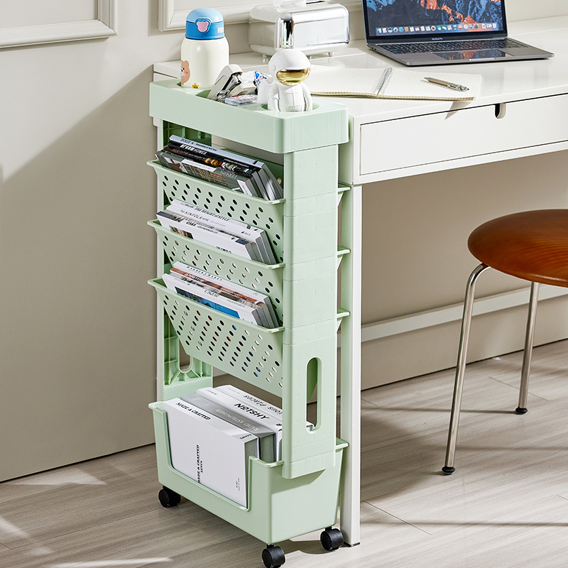 デスク下ローリング収納カート、デスクサイドブックスタンド、モ - Book Cart Rolling のレビューと価格