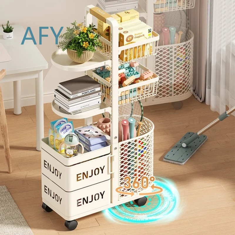 多層式子供用おもちゃ収納オーガナイザー、モンテッソーリ学習用 - Book Cart Rolling のレビューと価格